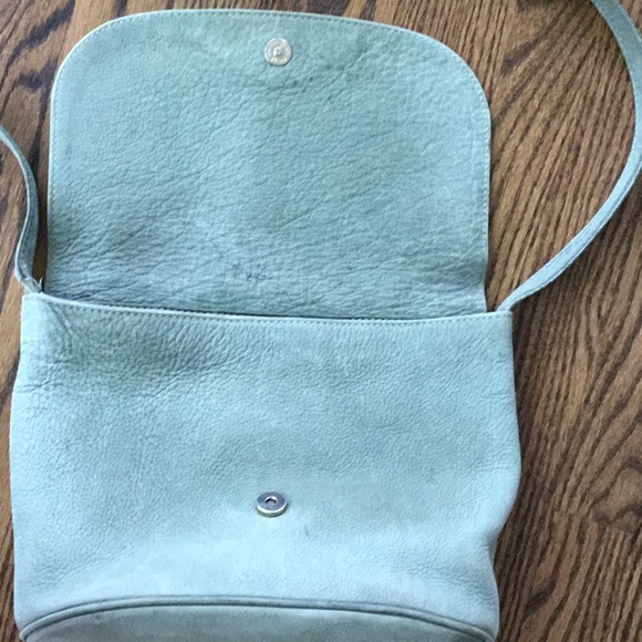 Vintage sage green leather coach purse - Picture 3 of 11